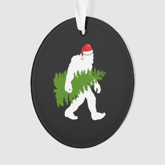 BigFoot Santa Claus Fun Christmas Ohrts Ornament (Vorderseite)