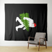 BigFoot Santa Claus Fun Christmas Ohrts Wandteppich (Beispiel (Horizontal))