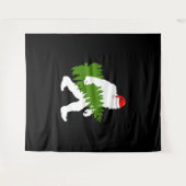 BigFoot Santa Claus Fun Christmas Ohrts Wandteppich (Vorderseite (Horizontal))