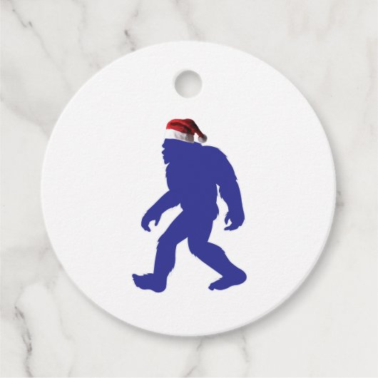 Bigfoot Santa Claus Geschenkanhänger (Vorderseite)