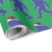 Bigfoot Santa Claus Geschenkpapier (Rolleneckpunkt)