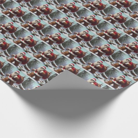 Bigfoot Santa Claus Geschenkpapier (Ecke)