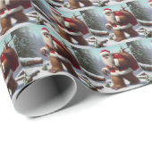 Bigfoot Santa Claus Geschenkpapier (Rolleneckpunkt)