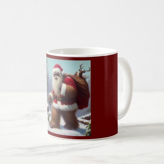 Bigfoot Santa Claus Kaffeetasse (VorderseiteRechts)