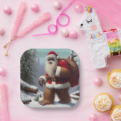Bigfoot Santa Claus Pappteller (Party)