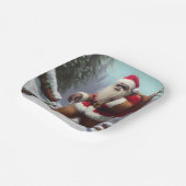 Bigfoot Santa Claus Pappteller (Gewinkelt)
