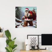 Bigfoot Santa Claus Poster (Heimbüro)