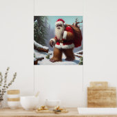 Bigfoot Santa Claus Poster (Küche)