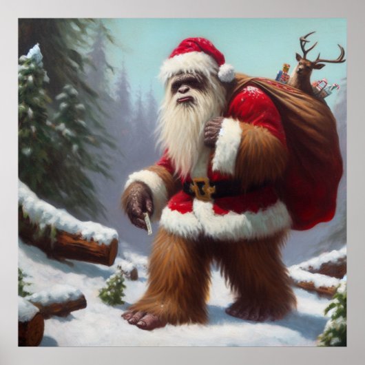 Bigfoot Santa Claus Poster (Vorne)