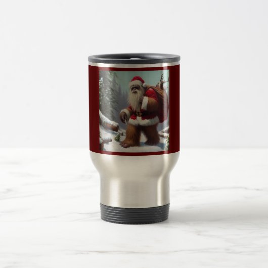 Bigfoot Santa Claus Reisebecher (Mittel)