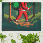 Bigfoot Santa Claus Sack der Geschenke Geschirrtuch (Gefaltet)