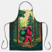 Bigfoot Santa Claus Sack der Geschenke Wald Woods Schürze (Vorderseite)