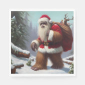 Bigfoot Santa Claus Serviette (Vorderseite)
