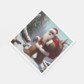 Bigfoot Santa Claus Serviette (Ecke)