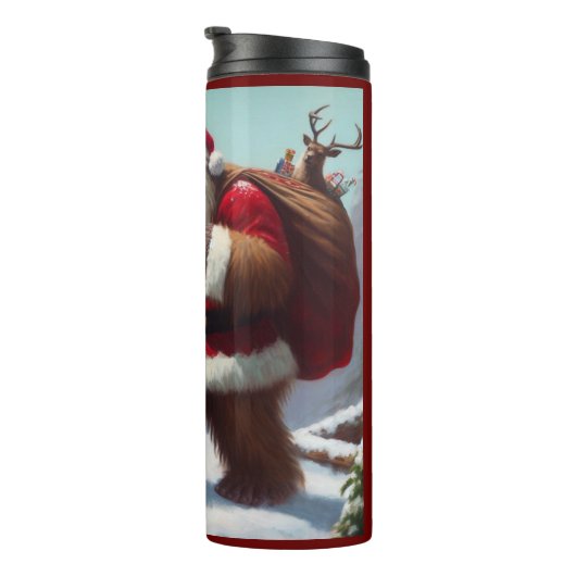 Bigfoot Santa Claus Thermosbecher (Nach rechts gedreht)