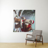 Bigfoot Santa Claus Wandteppich (Beispiel (Horizontal))