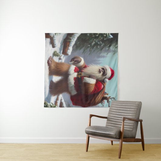 Bigfoot Santa Claus Wandteppich (Beispiel (Horizontal))