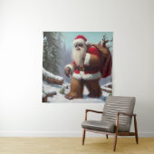 Bigfoot Santa Claus Wandteppich (Beispiel)