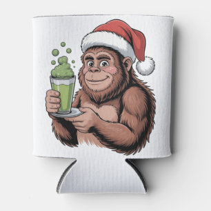 Bigfoot Santa Lustiger Sasquatch hält Matcha Weihn Dosenkühler