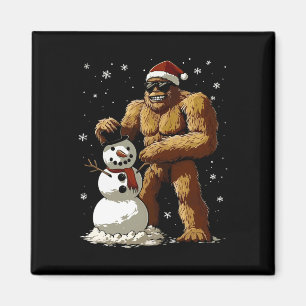 Bigfoot Santa Snowman Kinder Jungs Weihnachten Wei Magnet