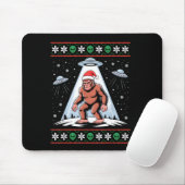 Bigfoot Santa Ufo Alien Funny Ugly Christmas Sweat Mousepad (Mit Mouse)
