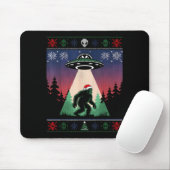 Bigfoot Santa Ufo Alien Funny Ugly Christmas Sweat Mousepad (Mit Mouse)