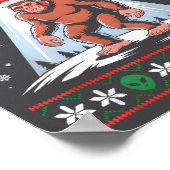 Bigfoot Santa Ufo Alien Funny Ugly Christmas Sweat Poster (Ecke)