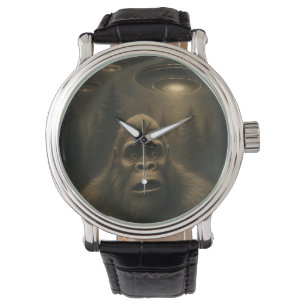 Bigfoot Sasquatch Alien UFO Funny Armbanduhr