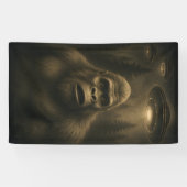 Bigfoot Sasquatch Alien UFO Funny Banner (Horizontal)