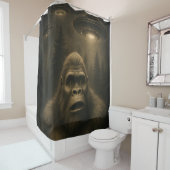 Bigfoot Sasquatch Alien UFO Funny Duschvorhang (Beispiel)