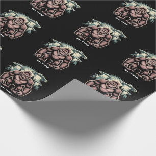 Bigfoot Sasquatch Alien UFO Funny Graphic Design Geschenkpapier