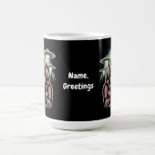 Bigfoot Sasquatch Alien UFO Funny Graphic Design Kaffeetasse (Mittel)