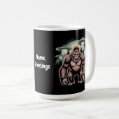 Bigfoot Sasquatch Alien UFO Funny Graphic Design Kaffeetasse (VorderseiteRechts)