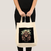 Bigfoot Sasquatch Alien UFO Funny Graphic Design Tragetasche (Vorderseite (Produkt))
