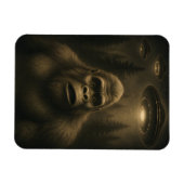Bigfoot Sasquatch Alien UFO Funny Magnet (Horizontal)