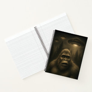 Bigfoot Sasquatch Alien UFO Funny Notizblock