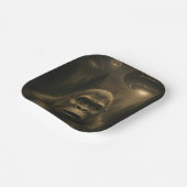 Bigfoot Sasquatch Alien UFO Funny Pappteller (Gewinkelt)