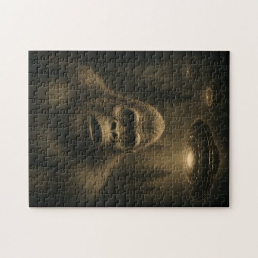 Bigfoot Sasquatch Alien UFO Funny Puzzle (Horizontal)