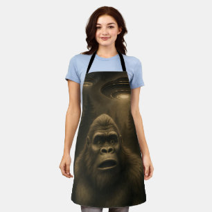 Bigfoot Sasquatch Alien UFO Funny Schürze