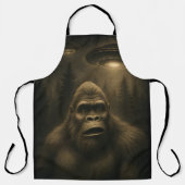 Bigfoot Sasquatch Alien UFO Funny Schürze (Vorderseite)