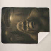 Bigfoot Sasquatch Alien UFO Funny Sherpadecke (Vorderseite (Horizontal))
