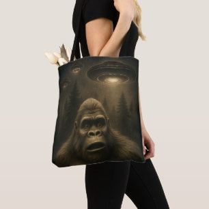 Bigfoot Sasquatch Alien UFO Funny Tasche