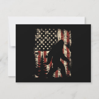 Bigfoot Sasquatch America Flag Patriotic Men Women
