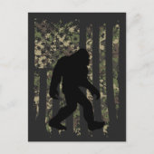 Bigfoot Sasquatch American Camouflaged USA Flag T- Postkarte (Vorderseite)