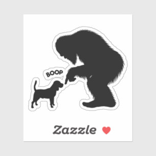 Bigfoot Sasquatch Beagle Boop Aufkleber