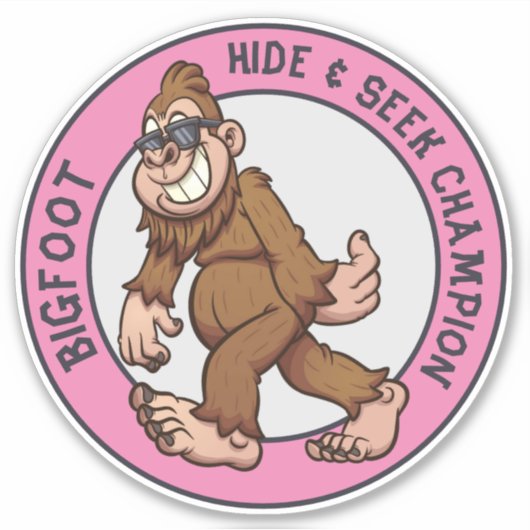 Bigfoot | Sasquatch (Bearbeitbar) Aufkleber (Vorderseite)