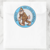 Bigfoot | Sasquatch (Bearbeitbar) Runder Aufkleber (Tasche)
