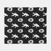 Bigfoot Sasquatch Black & White Fleecedecke (Vorderseite (Horizontal))