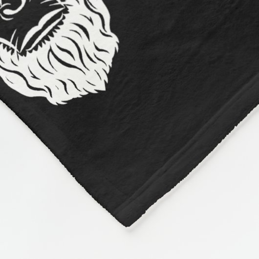 Bigfoot Sasquatch Black & White Fleecedecke (Ecke)