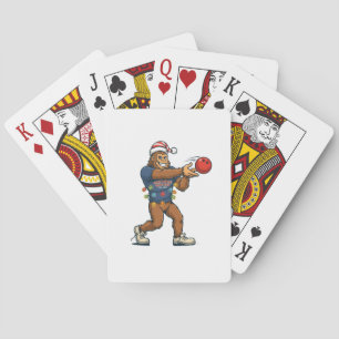 Bigfoot Sasquatch Bowling Lustiger Feiertag Sport Spielkarten